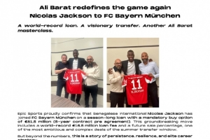 333体育|电竞-官方网站-拜仁租杰克逊！经纪公司发文吹捧：创世界纪录的租借，大师级操作